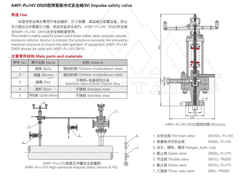 A49Y彈簧脈沖式安全閥 A49Y彈簧脈沖式安全閥